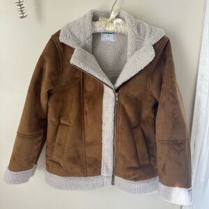 Old Navy Brown and White Sherpa Jacket